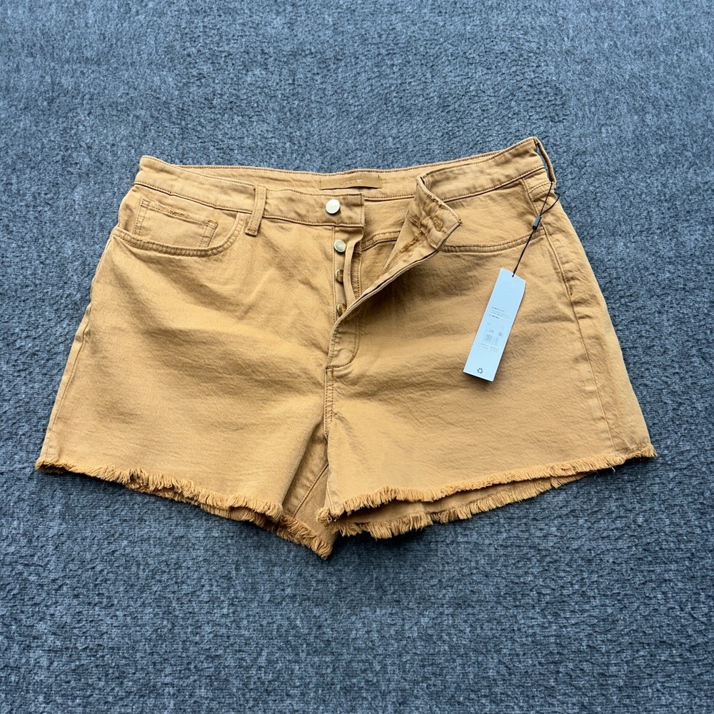 Joe's Jeans The Jessie Relaxed Denim Shorts Size 34 Almond Fray Hem Button Fly
